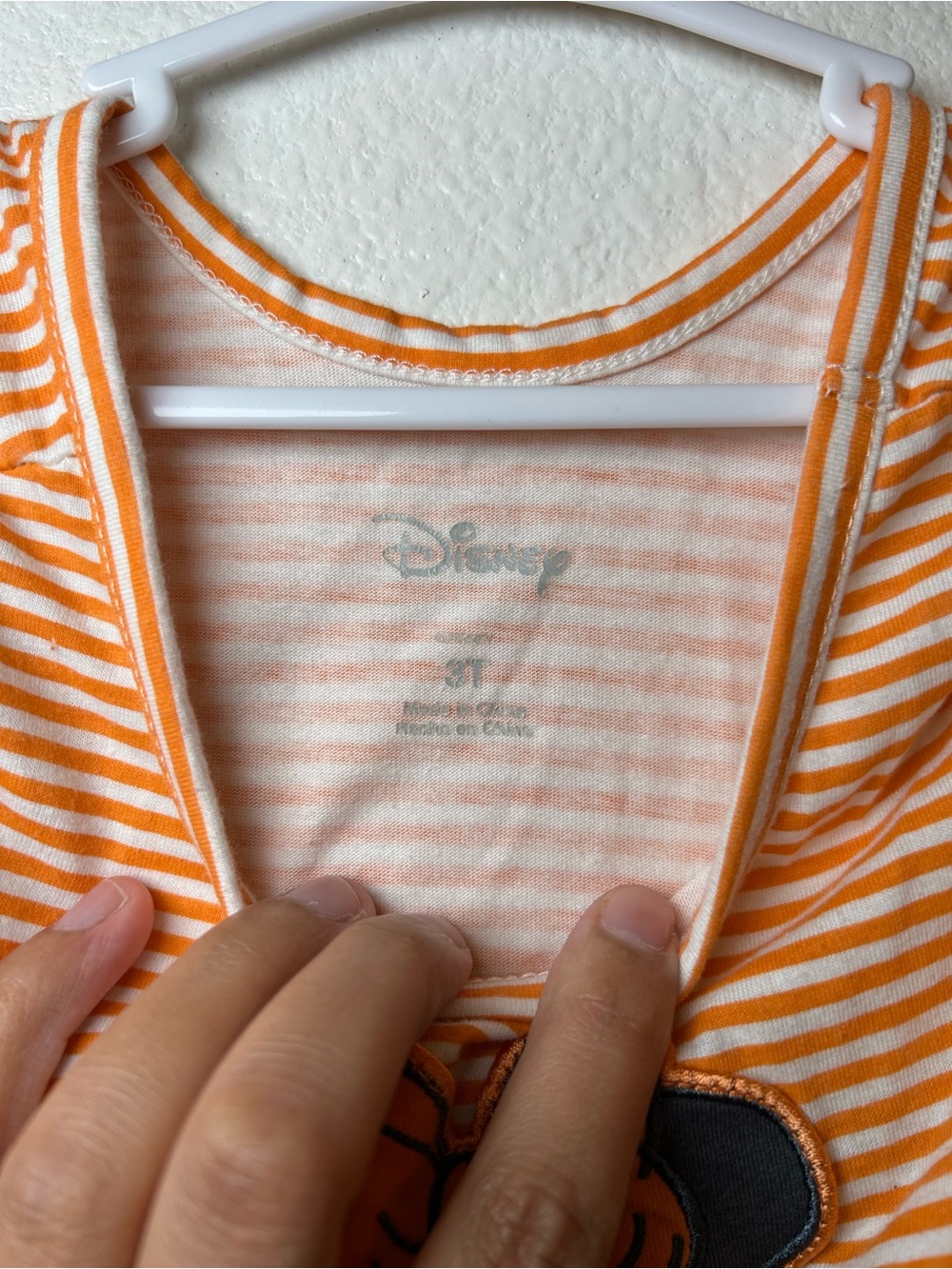 Disney Minnie Mouse Kids Halloween Orange Stripe & Black Star Tulle Dress 3T - Picture 5 of 6